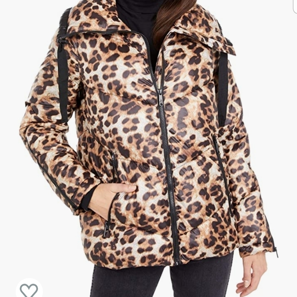 Sam Edelman Leopard Puffer Jacket